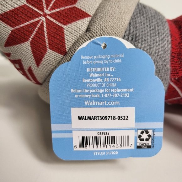 Spark Create Imagine Knit Owl Plush Christmas My First Winter Rattle Crinkle 18" - Picture 13 of 15